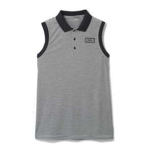 ZHG-W4S4b | Melange Border Combi Sleeveless Polo Shirts 82836
