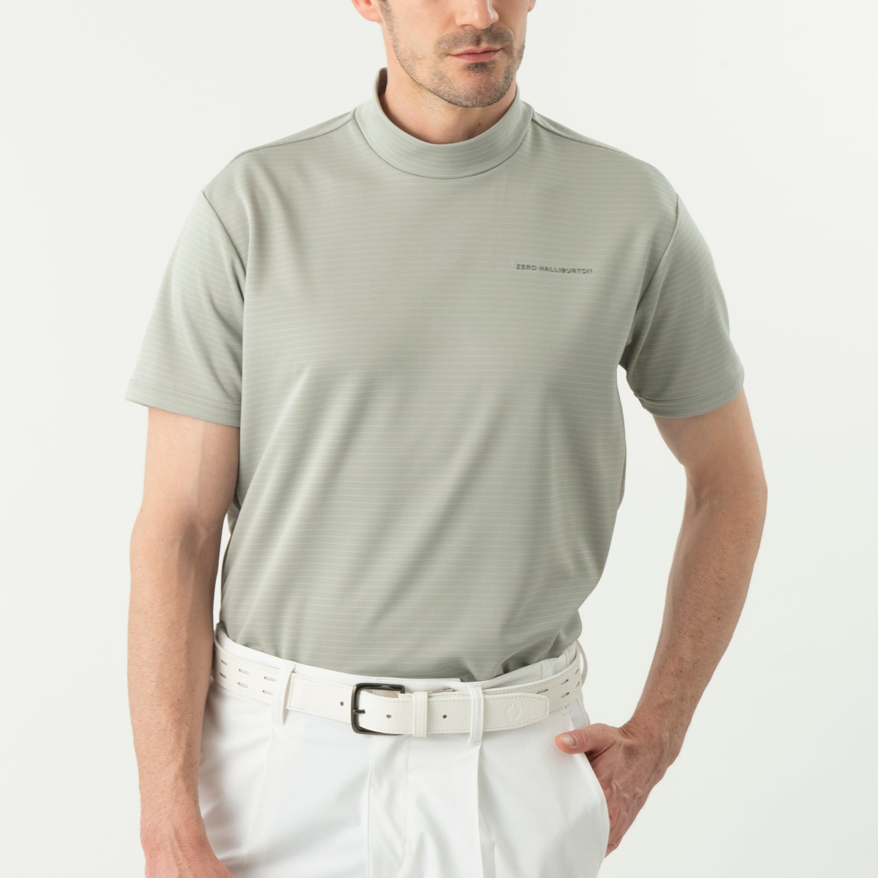 ZHG-M6S5b | Bordered Mockneck Shirt 85190