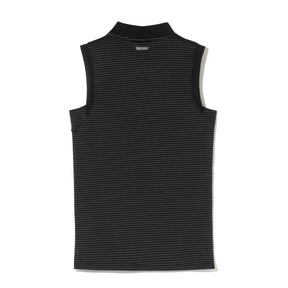 ZHG-W6S5b | Sleeveless Bordered Mockneck  85218