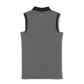ZHG-W6S5b | Sleeveless Bordered Mockneck  85218