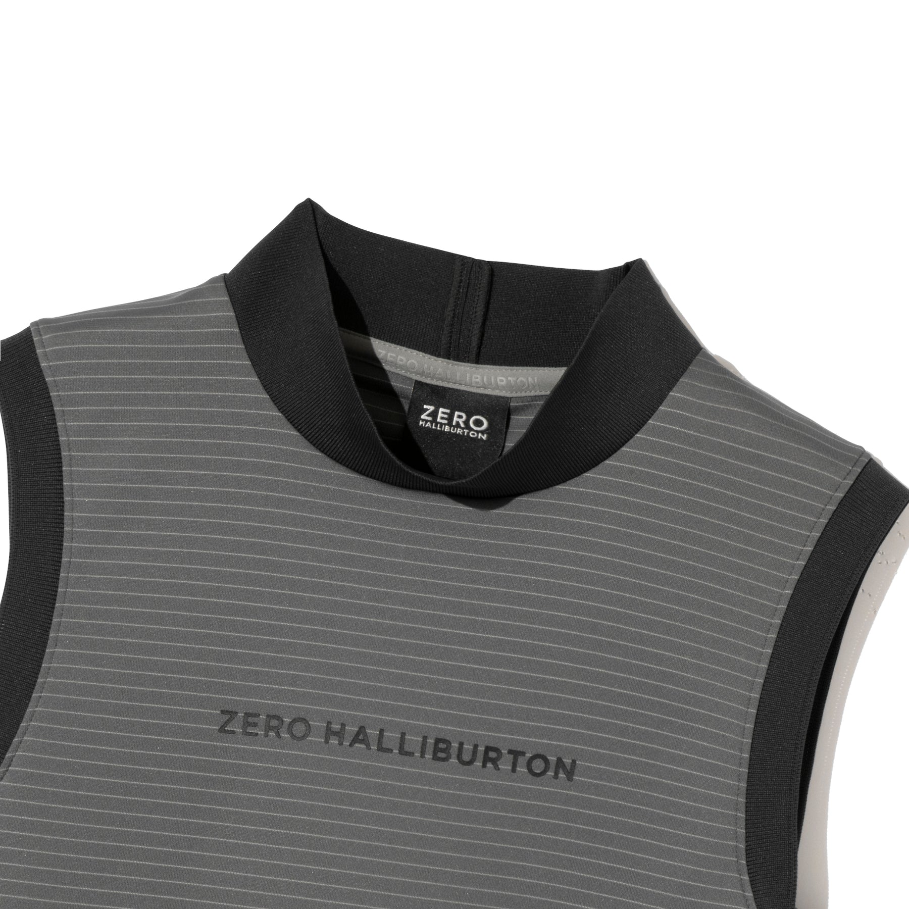 ZHG-W6S5b | Sleeveless Bordered Mockneck  85218