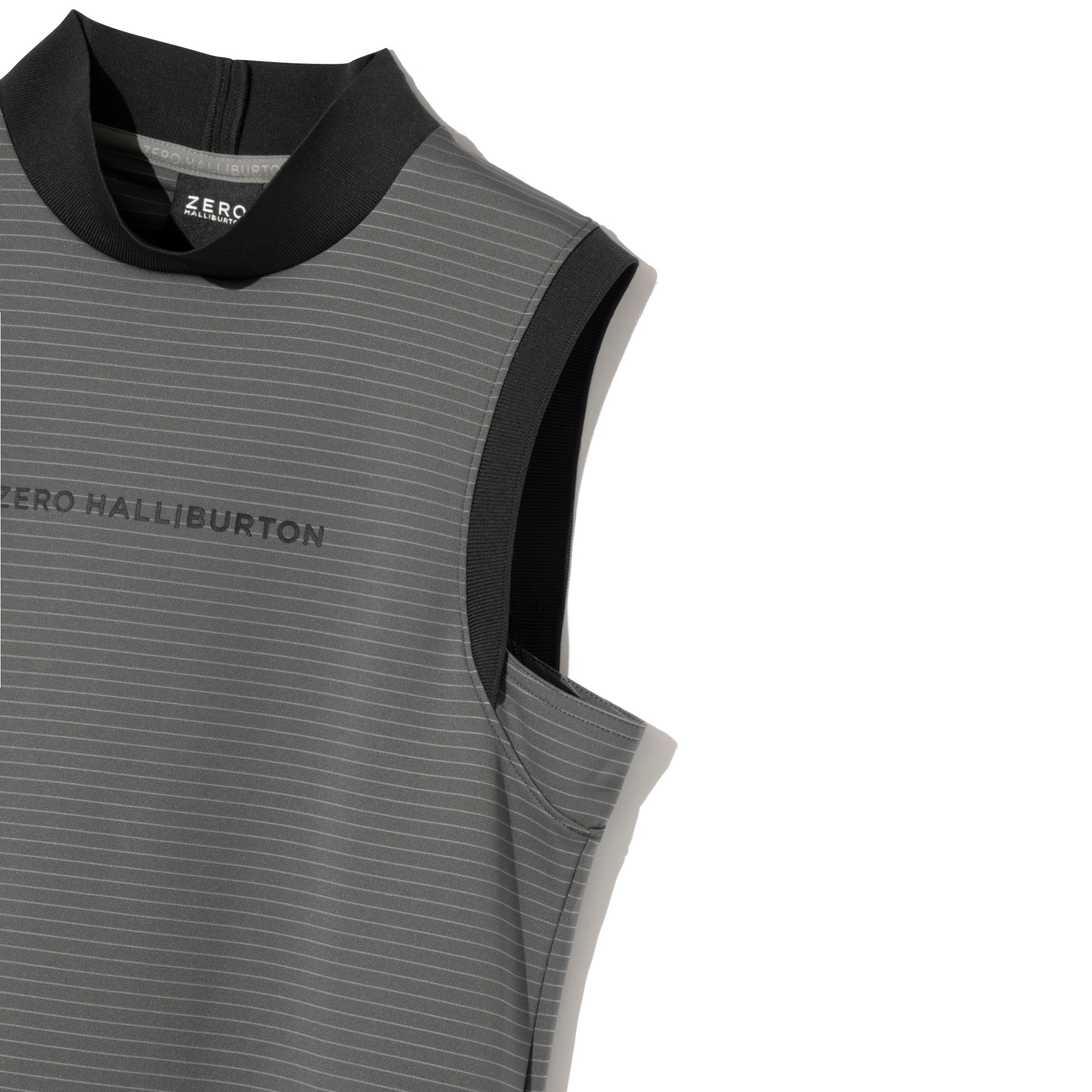 ZHG-W6S5b | Sleeveless Bordered Mockneck  85218