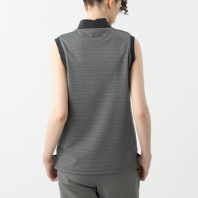 ZHG-W6S5b | Sleeveless Bordered Mockneck  85218
