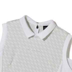 ZHG-W6S7b | ZH Monogram Sleeveless One-Piece Dress 85221