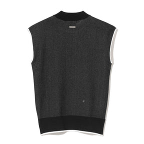 ZHG-W6S8b | Sleeveless Knit Mockneck 85222