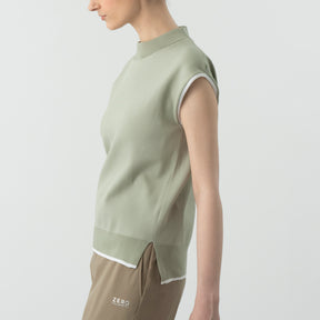 ZHG-W6S8b | Sleeveless Knit Mockneck 85222