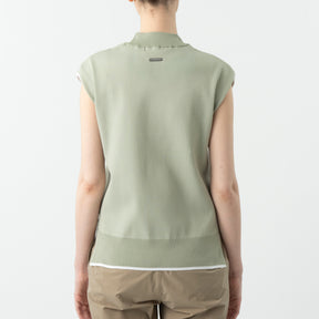 ZHG-W6S8b | Sleeveless Knit Mockneck 85222