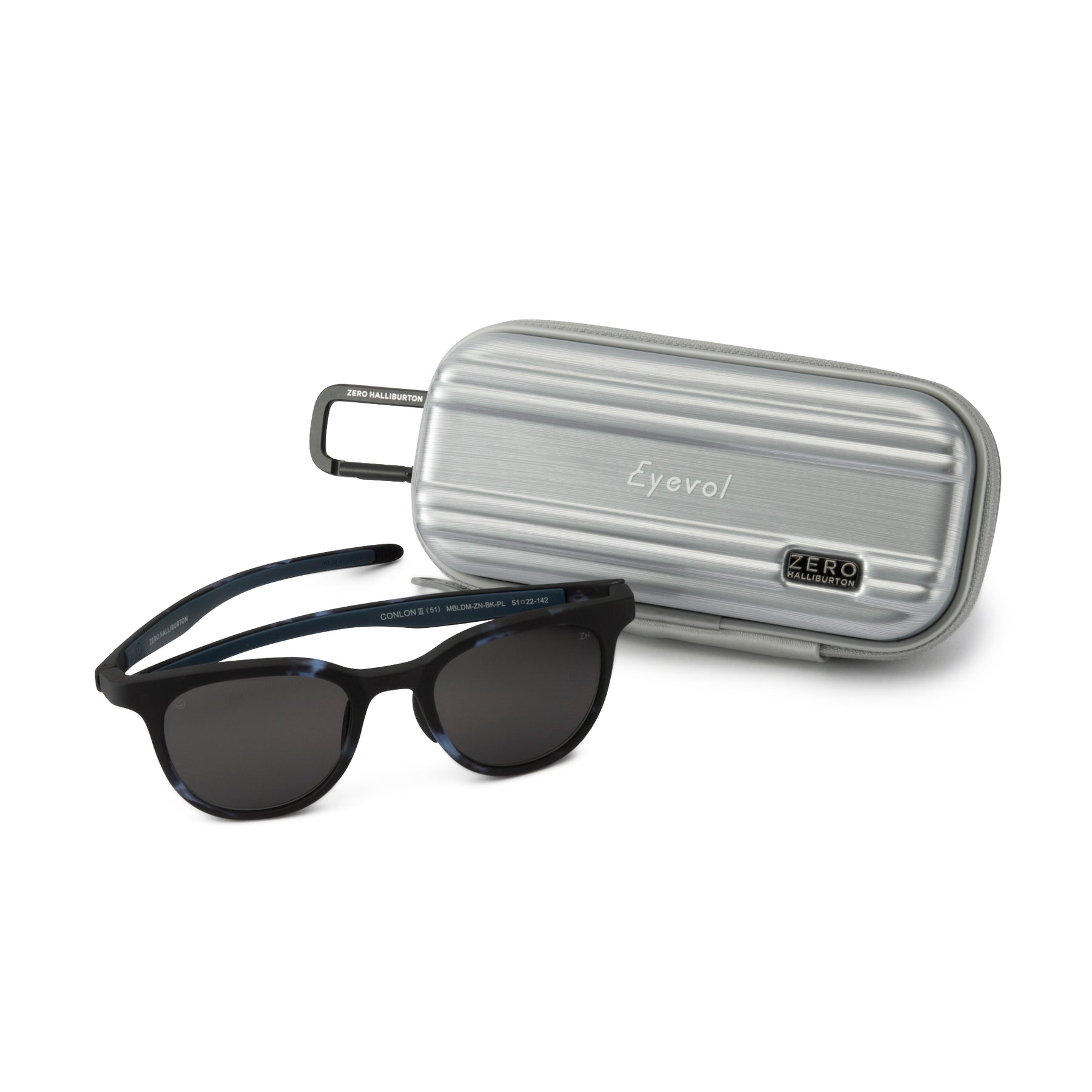 ZHG-SUNGLASSES | Eyevol / CONLON III (51) Matte Blue Demi Frame-Polarized Lens 85311