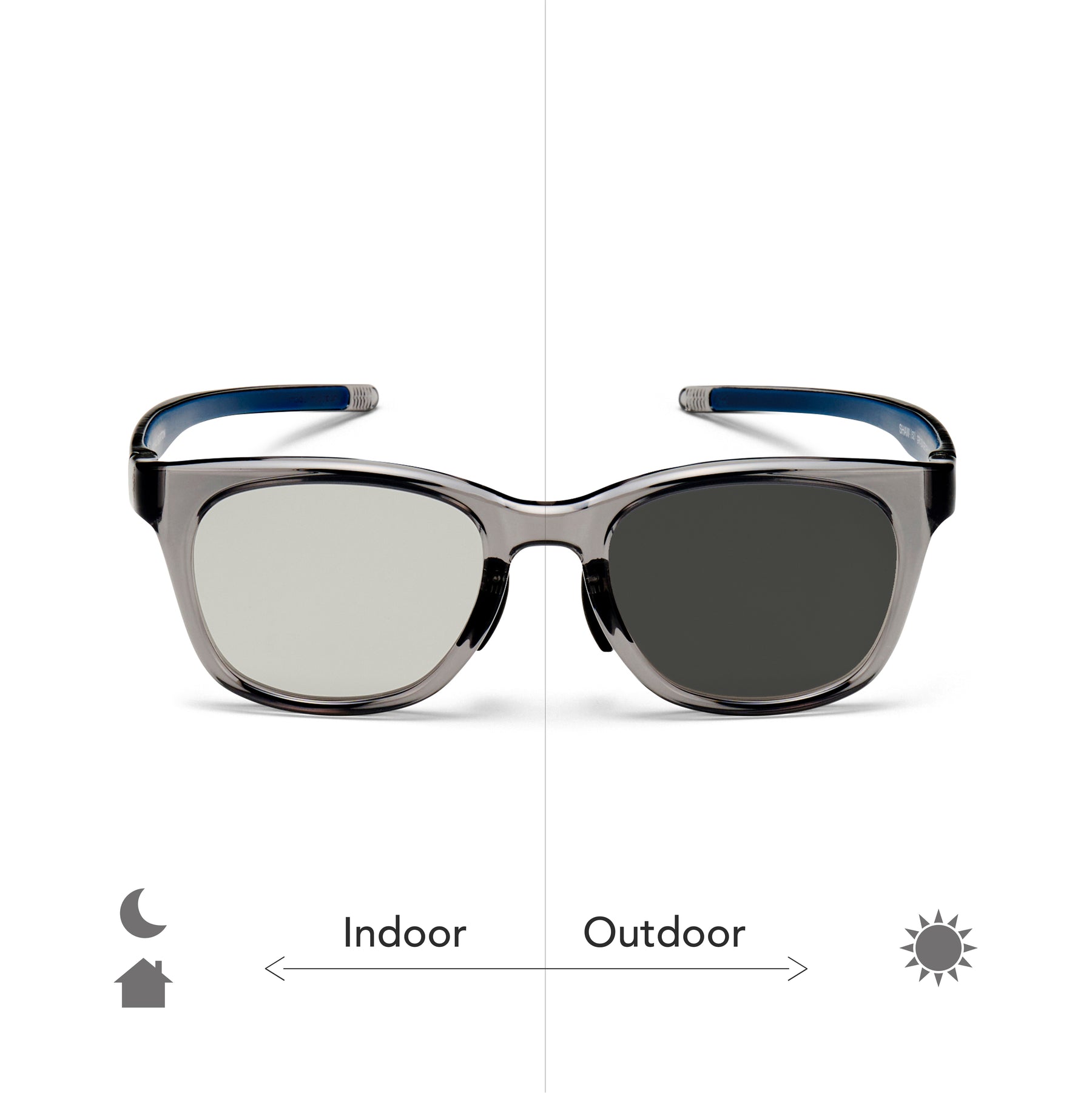 ZHG-SUNGLASSES | Eyevol / SHAW (52) Clear Grey Frame-Photochromic Lenses 85314