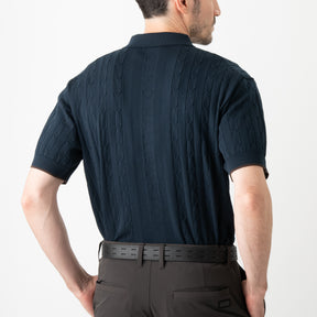 ZHG-M6A4d | SOLOTEX® Cable-Knit Polo Shirts 85362