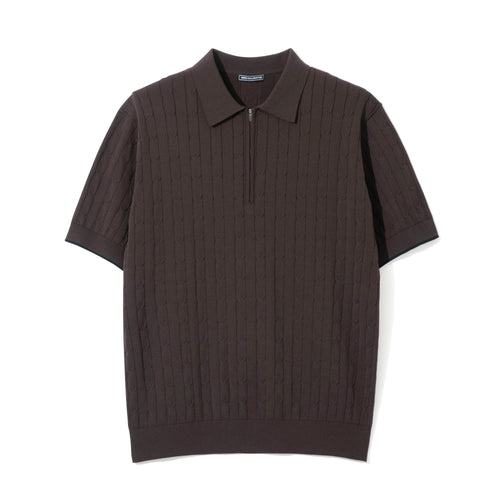 ZHG-M6A4d | SOLOTEX® Cable-Knit Polo Shirts 85362