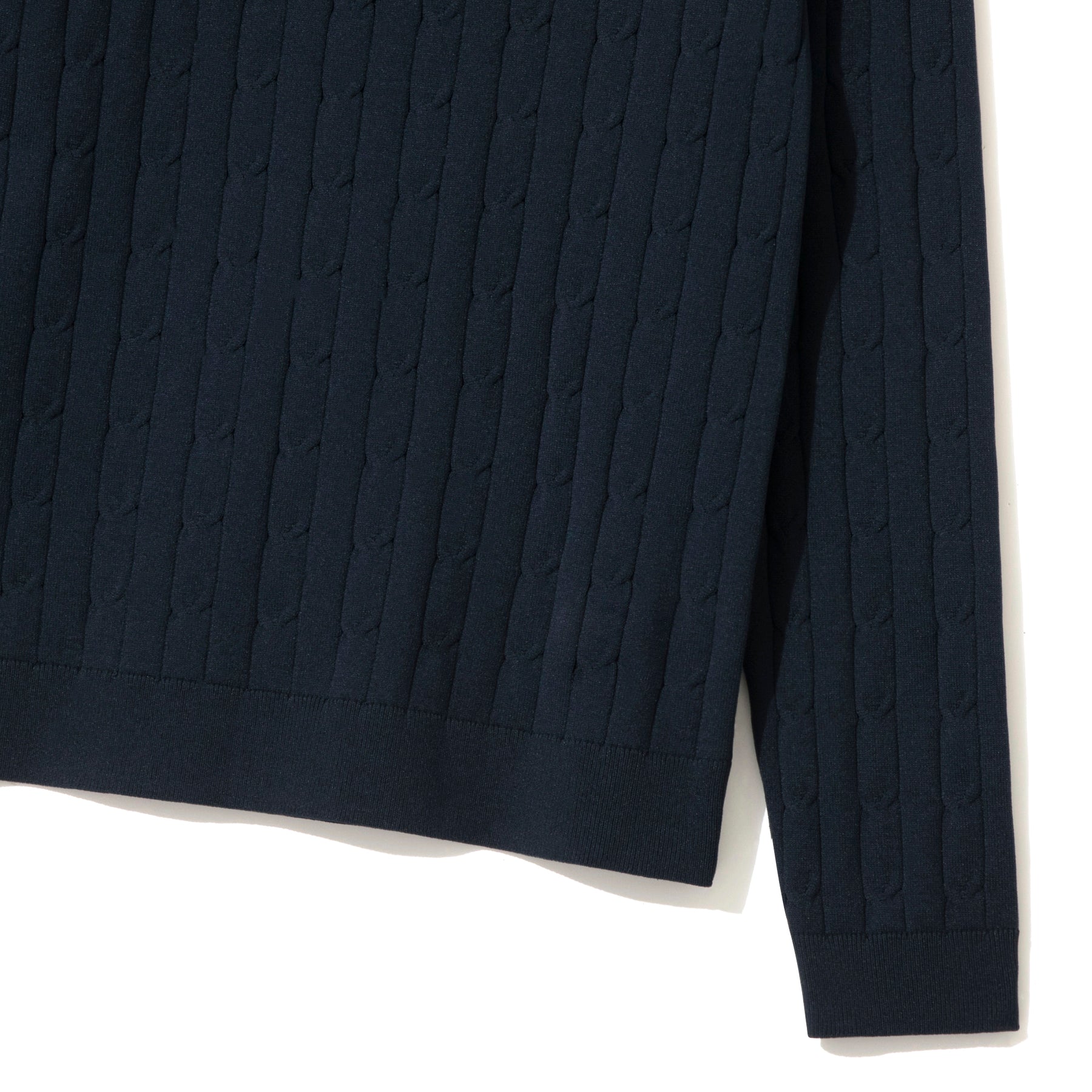 ZHG-W6A4c | SOLOTEX® Cable-Knit Long Sleeve Polo Shirts 85379