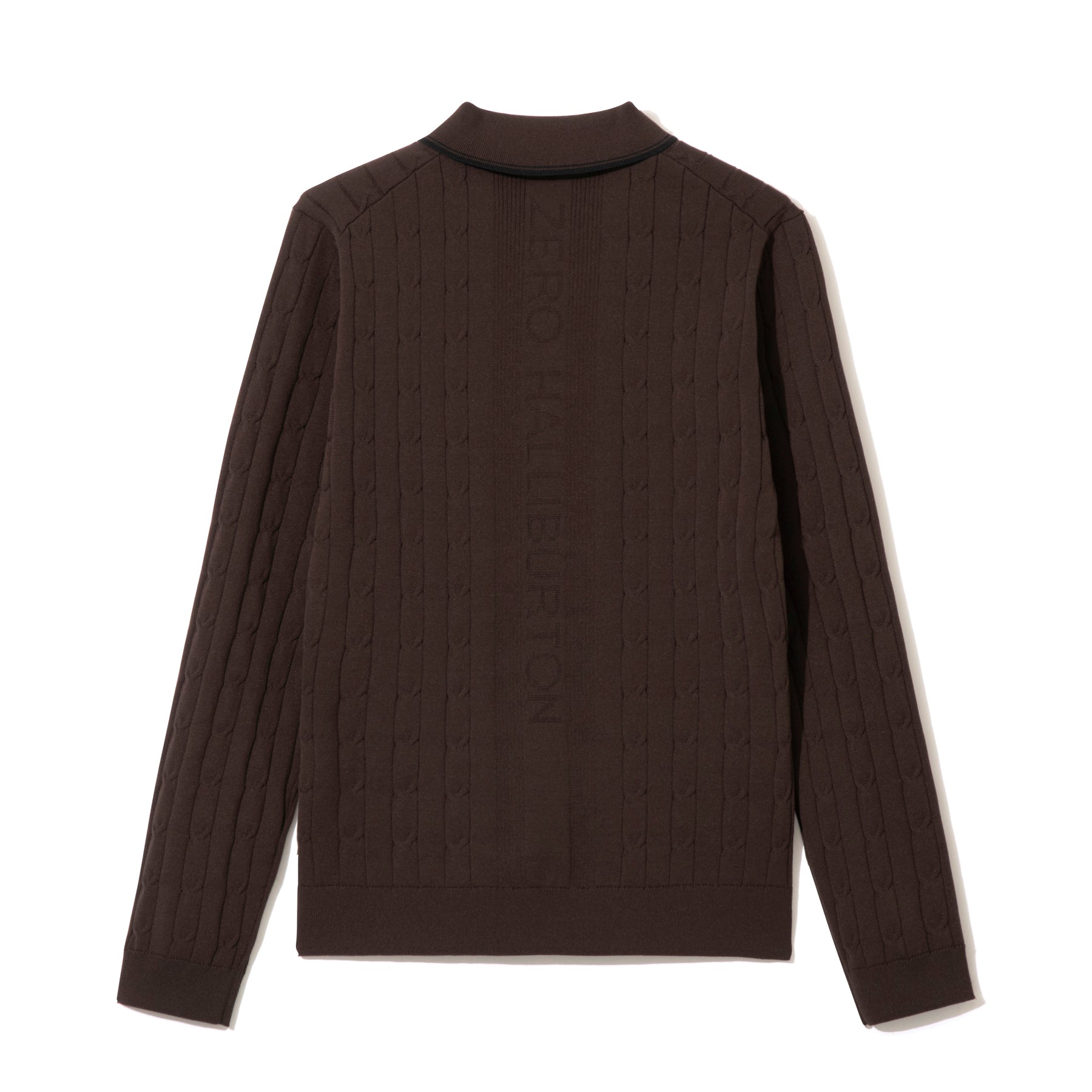 ZHG-W6A4c | SOLOTEX® Cable-Knit Long Sleeve Polo Shirts 85379
