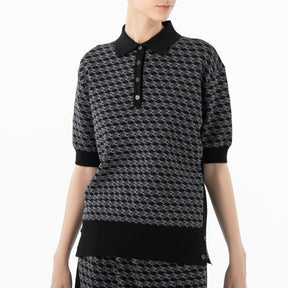 ZHG-W5A4d | Monogram Short-Sleeve Knit Polo 85139