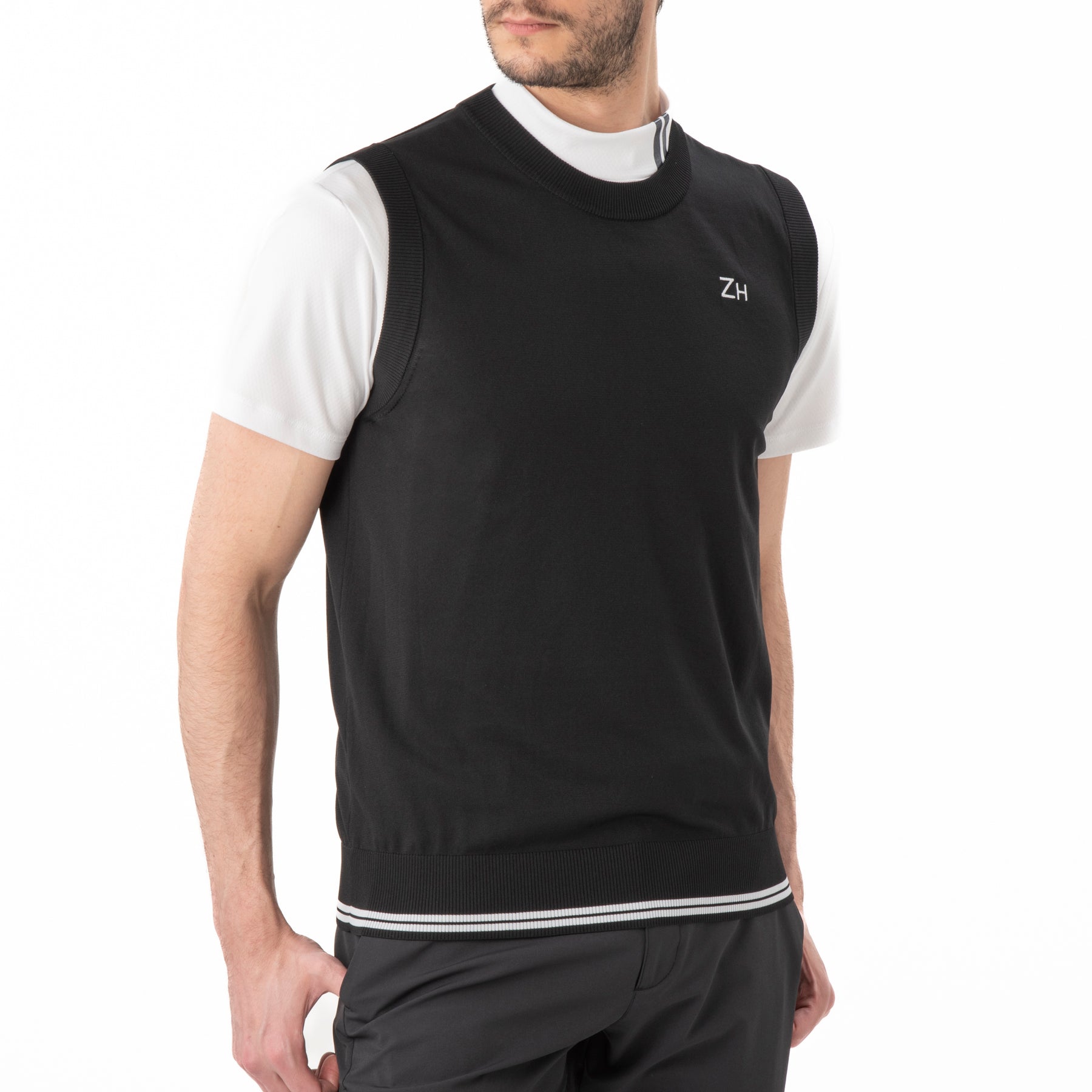 ZHG-A21b | Crew Neck Knit Vest 82662